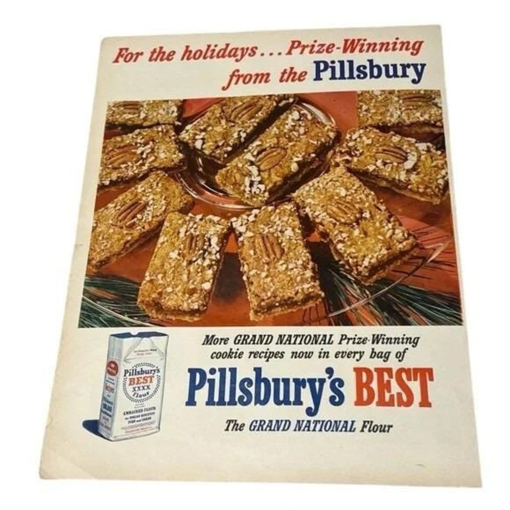 1954 Pillsbury Best The Grand National Flour Original Vintage Print Ad